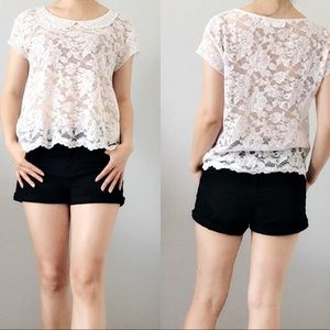 A&F lace top with cute collar